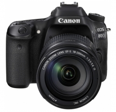 佳能 EOS-80D 單反套機(jī) 照相機(jī) 18-55mm鏡頭(三腳架+32G內(nèi)存卡+相機(jī)包）-
