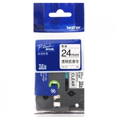 兄弟（brother）TZe-151 標(biāo)簽機(jī)色帶 24mm透明底/黑字 色帶/碳帶